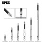 Zohino Lot de 6 embouts de vissage magnétiques K5 résistants aux chocs antidérapants cruciformes 25, 50, 65, 70, 90, 150 mm de l