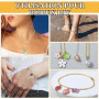 poraceous 2 Rouleau 10m Chaine Acier Inoxydable, Chainette Acier Inoxydable | Chaine Bijoux avec 60 Fermoirs & 120 Anneaux Kit C