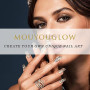 Faux Ongles Court MouyouGlow,Amande Nude Rose Leopard French Fleurs de Cymbidium Fleurs Ressort Automne Press on Nails avec Coll