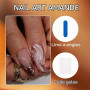 Bubaxuce Conseils Français Faux Ongles Taille Moyenne En Amande Avec Design Charme Fleur 5D Ongles Autocollants Brillants Marron
