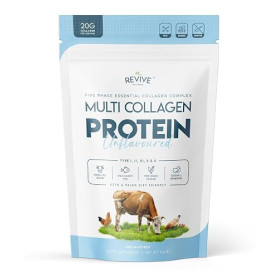 Poudre de Protéines Multicollagène (1kg) – 5 Types de Peptides de Collagène d'Origine Alimentaire - Bovin Nourri à l'Herbe Hydro