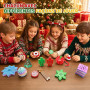 Calendrier de l'Avent 3D Fidget, 24 Jouets Articulés et Posaables, Coffret Cadeau Surprise Compte à Rebours de Noël, Figurines A