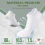 Wamicu 10 Paires Chaussettes Basses Homme Antidérapantes Coton Courtes | Respirant, Chaussettes Socquettes de Sport, Running Tra