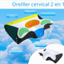 Tbintul Oreiller Cervical pour Dormir, 2 en 1 Oreiller Orthopédique à Mémoire de Forme pour la Nuque, Coussin pour Dormir sur Le