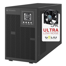Atlantis onduleur on-Line Faible Bruit 3000VA/2100W, Onda Double Conversion | onde sinusoïdale pure, 75% plus silencieux , Gelid