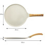 SENSARTE Poêle à crêpes 26 cm avec répartisseur de pâte | Revêtement antiadhésif en céramique naturelle, compatible tous feux in