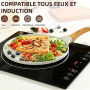 SENSARTE Poêle à crêpes 26 cm avec répartisseur de pâte | Revêtement antiadhésif en céramique naturelle, compatible tous feux in