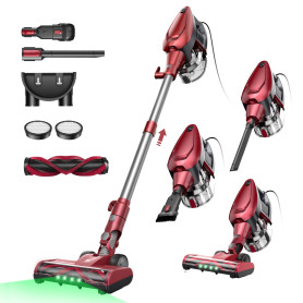 Vexilar C9 Aspirateur Balai avec Fil, 70Kpa, Câble de 7m | Aspirateur Balai Filaire, Brosse Anti-Emmêlement, Filtre HEPA, Aspira
