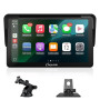Carpuride Autoradio Portable sans Fil Carplay et Android Auto, 7 Pouces écran Tactile HD 1080p de avec BT 5.0, Support de Liaiso