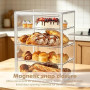 WARMWOO Vitrine de comptoir en acrylique à 4 couches, boîte à pain transparente, vitrine à pâtisserie