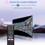 Clé TV Android 14.0, TV Stick Streaming avec télécommande vocale, 2 Go RAM 16 Go ROM Dual WiFi 5,8 G/2,4 G Bluetooth 5.0, lecteu