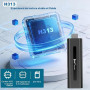 Clé TV Android 14.0, TV Stick Streaming avec télécommande vocale, 2 Go RAM 16 Go ROM Dual WiFi 5,8 G/2,4 G Bluetooth 5.0, lecteu