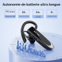 New Bee Oreillette Bluetooth sans Fil V5.0 Main Libre Noir | Oreillette Bluetooth avec Technologie de Capture de Voix Claire - K