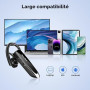 New Bee Oreillette Bluetooth sans Fil V5.0 Main Libre Noir | Oreillette Bluetooth avec Technologie de Capture de Voix Claire - K