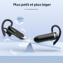 New Bee Oreillette Bluetooth sans Fil V5.0 Main Libre Noir | Oreillette Bluetooth avec Technologie de Capture de Voix Claire - K