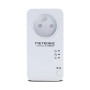Metronic 495466 Prise CPL netsocket 600 MB/s avec 1 Port Fast Ethernet 100 MB/s et Prise gigogne