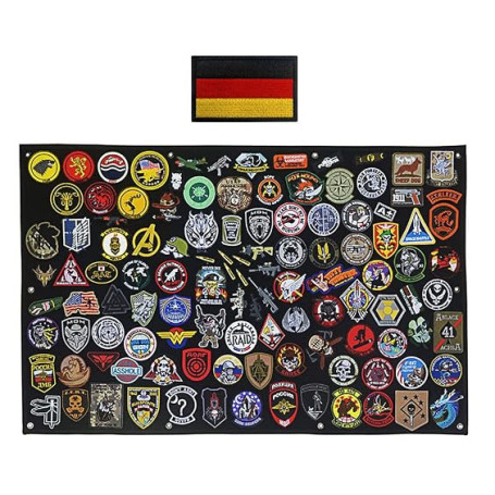 119 x 76 cm - Patches de suspension - Patches Panneau Compatible avec Velcro - Tapis mural - Panneau de fixation - Tactique mili