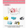 UYRVAPE 6pcs Protecteur de Câble Chargeur Animaux Bite, Mignon Économiseurs de Câble de Charge Panda Requin Hérisson Canard Tigr