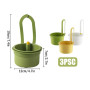 Abiyou 3PCS Passoire à Bouton Pression, Passoire Suspendue pour Évier de Cuisine, Passoire de Lavabo Amovible en Silicone, Crépi