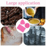 Lot de 8 moules à fleurs en silicone 3D avec 1 goutte à goutte rose pour gelée, fondant, chocolat, crème glacée, bougies, colle