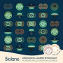 BIOLANE - Tétines Rondes de Nuit 0-6 Mois - Sucettes Beige & Marron | Phosphorescentes, Téterelle extra-fines en caoutchouc natu