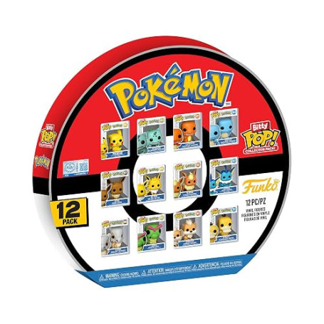 Funko Bitty Pop! Pokemon 12 Pack - Pikachu, Eevee, Charmander & More | Goodies Officiels Jeux Vidéo - Jouet à Collectionner - Id
