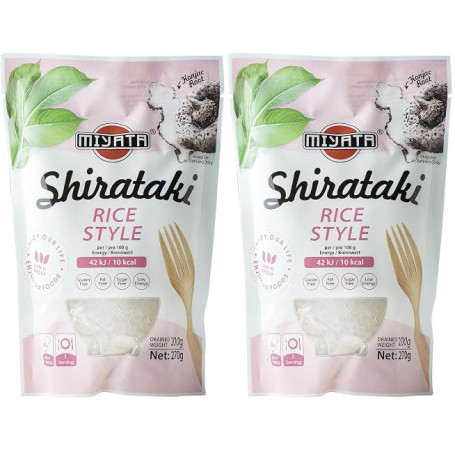 MIYATA Shirataki Riz à la Farine de Konjac 270 g Set de 12 (Lot de 2)