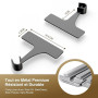 Support Tringle Rideaux Sans Perçage pour Coffre Volet Roulant – Fixation Autocollante, Convient aux Barres 19–28 mm, Lot de 2,