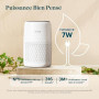 Levoit Purificateur d'Air Filtre HEPA 99,97% 7W Chambre Silencieux Blanc | contre Allergies et Odeurs, avec Éponge d'Aromathérap