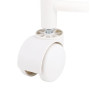 Tabouret Roulant Rond, Tabouret Roulant Bas en Cuir PU, Petit Tabouret Bas Pivotant à 360 ° avec roulettes, Chaise Basse à Siège