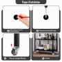 Yonality 4 Roulettes pour meubles 25mm avec 2 freins, Roulettes Pivotantes pour Meubles Tige Fileté M6x15mm, silencieuses, antid