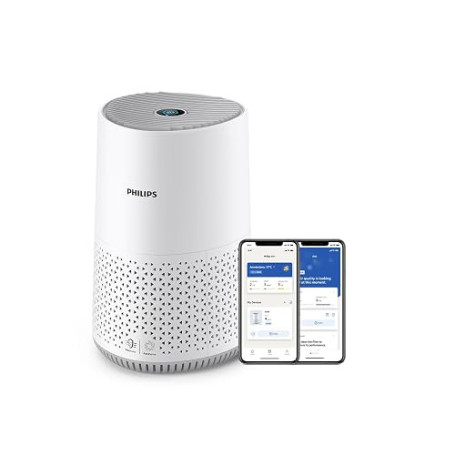 Philips Purificateur d'air connecté 600, jusqu'à 44 m²,19dB(A)*, Blanc | CADR 170 m³/h, HEPA NanoProtect capture 99,97 % des par