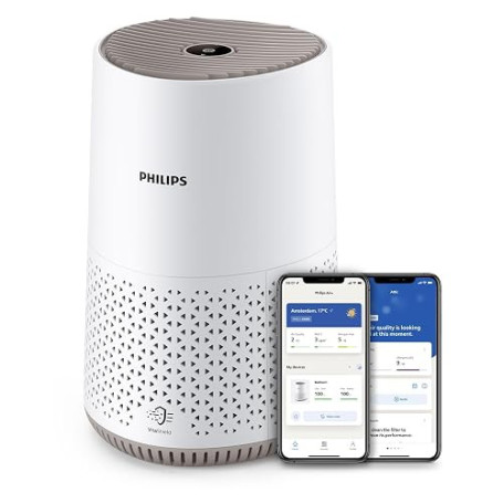 Philips Purificateur d'air connecté 600i, jusqu’à 44 m², 19dB(A)*, Blanc | CADR 170 m³/h, HEPA NanoProtect capture 99,97 % des p