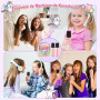 Micro Karaoke Enfant avec 2 Micros sans Fil, Cadeau Jouet Fille 3-12 Ans | Kit Karaoké Microphone Bluetooth avec DSP et Lumières