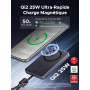 UGREEN MagFlow Pro Batterie Externe Magnétique 10000mAh 25W | Câble USB C 45W Intégré Power Bank MagSafe Écran Affichage Numériq