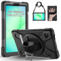 Gerutek Coque Antichoc pour Samsung Galaxy Tab A11 8.7 Pouces 2025, Noir | SM-X130/X133/X135, Étui Robuste avec Support Rotatif,