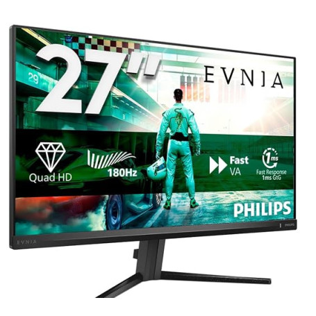 PHILIPS Evnia Gaming Moniteur 27M2N3500NL 27 Pouce 180Hz Fast VA Dalle, 1ms GtG, HDR10, FreeSync, (2560x1440 HDMI 2X 2.0) Gris f