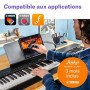 Yamaha P-225 Piano numérique léger et portable avec clavier Graded-Hammer-Compact à 88 touches et 24 voix instrumentales, en bla