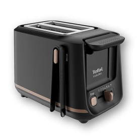 Tefal - Includeo - Grille-pain 2 fentes avec pinces magnétiques - Noir | Grille-pain 2 fentes extra-larges avec 7 niveaux de dor