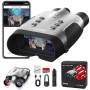 Lunettes de Vision Nocturne CNVPRO 4K, portée 1000 m, Ouverture f/0,8, écran 4", contrôle Wi-FI, Lunette de Vision Nocturne IP54
