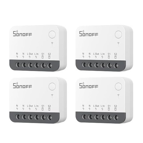SONOFF Zigbee interrupteur Intelligent, Fonctionne Avec Alexa & Google Home, 4 Pack, NéCessite Une Passerelle Zigbee, NéCessite