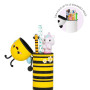 LEGAMI - Kawaii Étui École 2 en 1 en Silicone Souple, Thème Bee, Porte-stylos de Table, Fermeture à Glissière, Stylos Crayons Fe