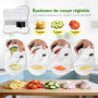 Ibergrif M526 Mandoline Cuisine, Coupe Légumes Réglable 1–4 mm | Protection Anti-Doigts, Verrou de Sécurité, Nettoyage Facile, p