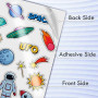 A-SUB Papier autocollant en vinyle imprimable imperméable de qualité supérieure blanc brillant, étiquettes autocollantes en viny