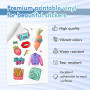 A-SUB Papier autocollant en vinyle imprimable imperméable de qualité supérieure blanc brillant, étiquettes autocollantes en viny
