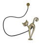 Cisixin 2pcs Embrasses aux Rideaux Rétro Magnétiques, Clip Rideau en Motif de Chat, Bronze Rétro