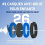 Vanderfields Casque antibruit haut de gamme réduction du bruit à 2 000 Hz pour les enfants
