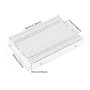 ELEGOO 3pcs Breadboard Carte d'Expérimentation 400 Points Platine d'Essai | PCB sans Soudure pour Arduino