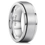 King Will Bague rotative en acier inoxydable 316L pour homme et femme, 8 mm, noir, argent, or, soulage le stress, l'anxiété, all