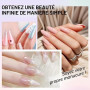 4x15ml Gel UV pour Ongles, Gel de Construction pour Extension et Modelage, Acrylique Blanc, Rose, Nude et Transparent, Vernis à